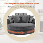 Les fauteuils baquets pivotants créent un espace de vie détendu et confortable.
