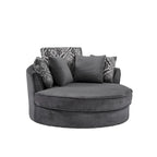 Les fauteuils baquets pivotants créent un espace de vie détendu et confortable.