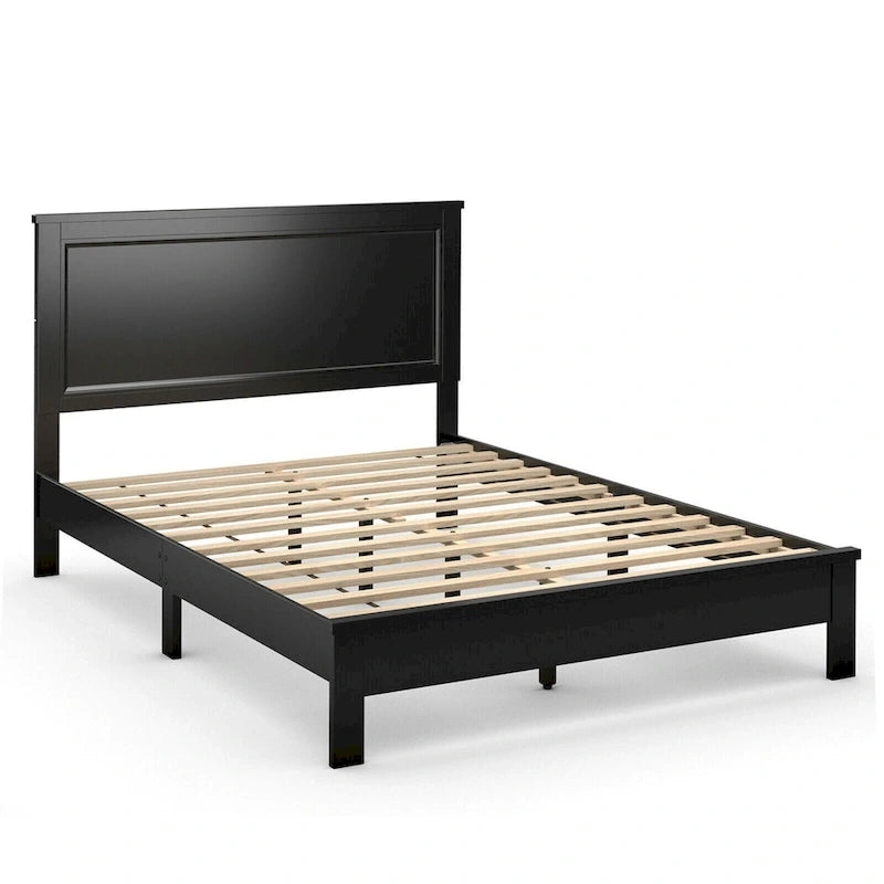 Twin/Full/Queen Size Bed Frame Platform Slat High Headboard