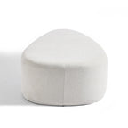 Ottoman rembourré en triangle arrondi de 43 po, grand pouf en tissu