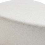 Ottoman rembourré en triangle arrondi de 43 po, grand pouf en tissu