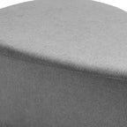 Ottoman rembourré en triangle arrondi de 43 po, grand pouf en tissu