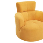 Fauteuil pivotant en polyester avec rotation à 360°, appui-tête réglable et revêtement en polaire berbère - Capacité de 145 kg