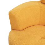 Fauteuil pivotant en polyester avec rotation à 360°, appui-tête réglable et revêtement en polaire berbère - Capacité de 145 kg