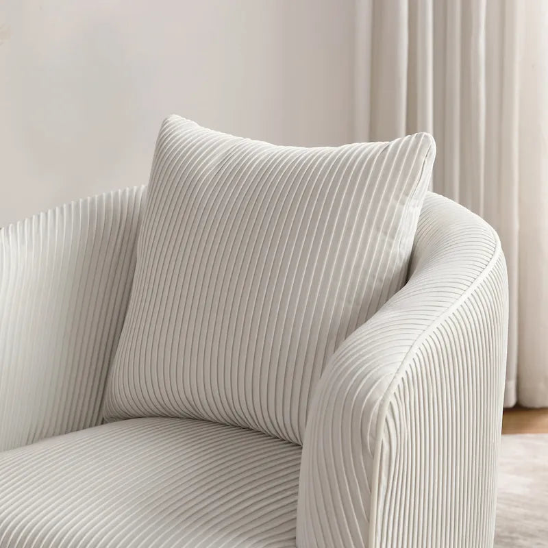 Modern Velvet Accent Barrel Chair