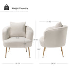 Fauteuil d'appoint moderne en velours