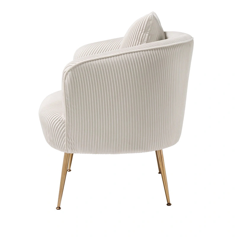 Modern Velvet Accent Barrel Chair