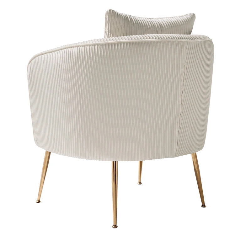 Modern Velvet Accent Barrel Chair