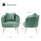 Fauteuil d'appoint moderne en velours