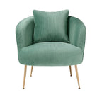 Fauteuil d'appoint moderne en velours