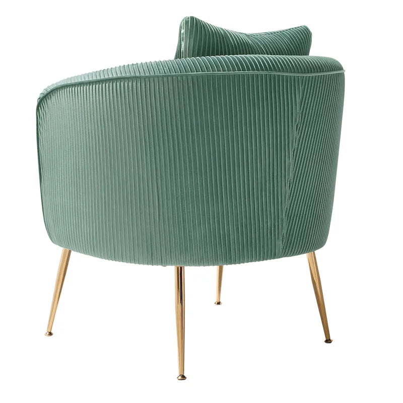 Modern Velvet Accent Barrel Chair