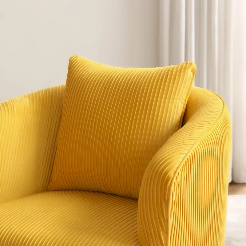 Modern Velvet Accent Barrel Chair