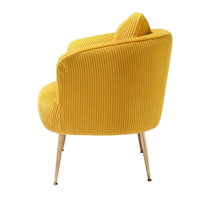 Modern Velvet Accent Barrel Chair