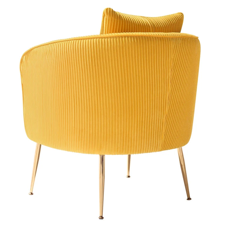 Modern Velvet Accent Barrel Chair