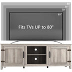 Meuble TV/console en bois pour téléviseurs jusqu'à 80 pouces