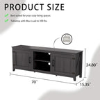 Meuble TV/console en bois pour téléviseurs jusqu'à 80 pouces