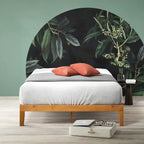 Lit plate-forme en pin de style campagnard minimaliste