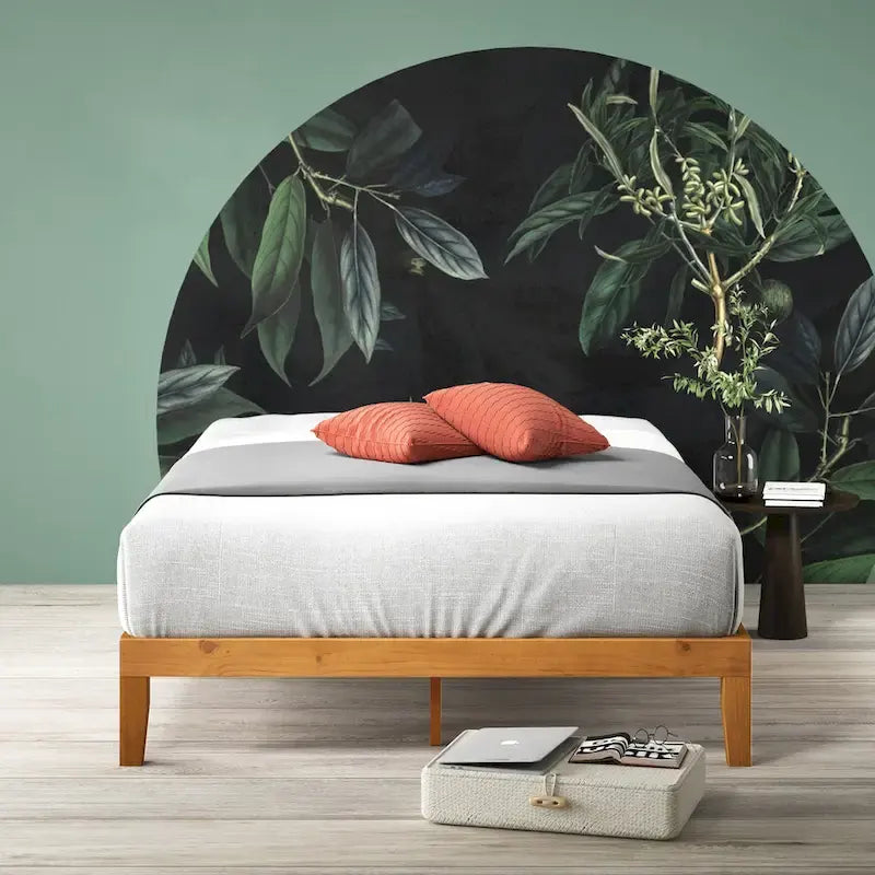 Minimalist Country Style Pine Wood Platform Bed