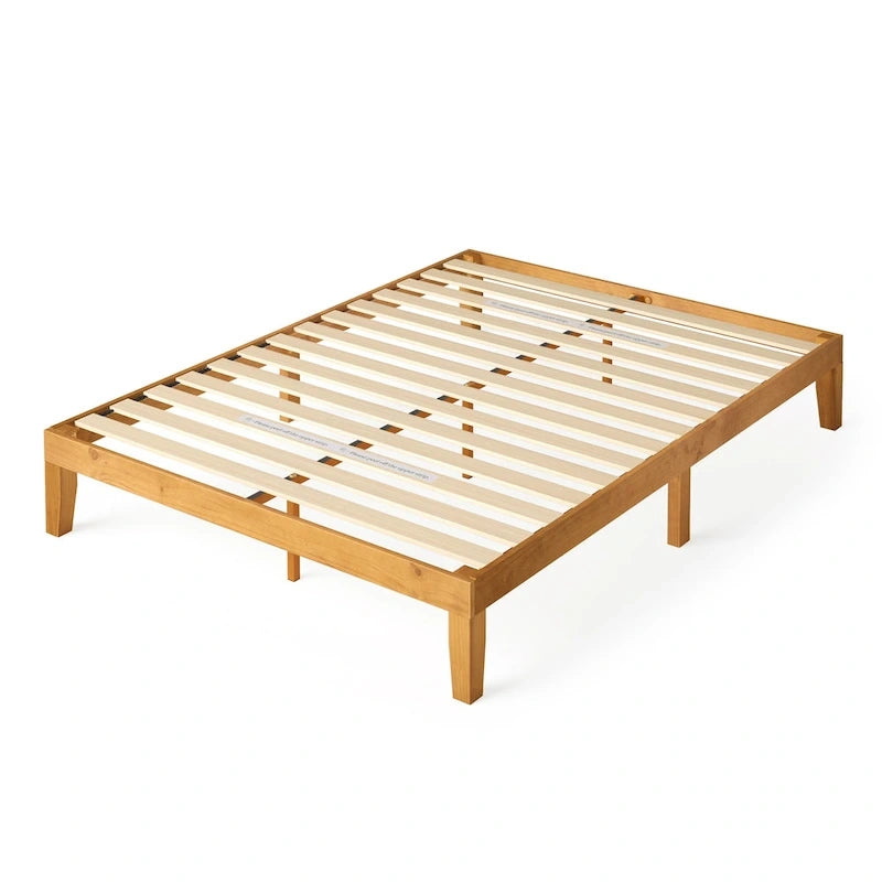 Minimalist Country Style Pine Wood Platform Bed