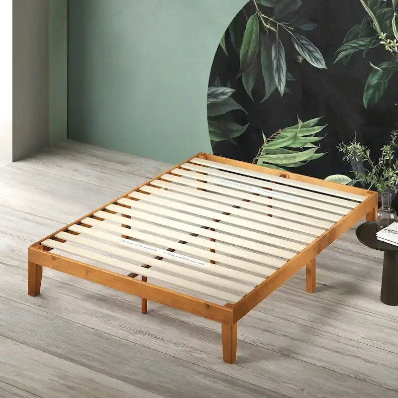 Minimalist Country Style Pine Wood Platform Bed