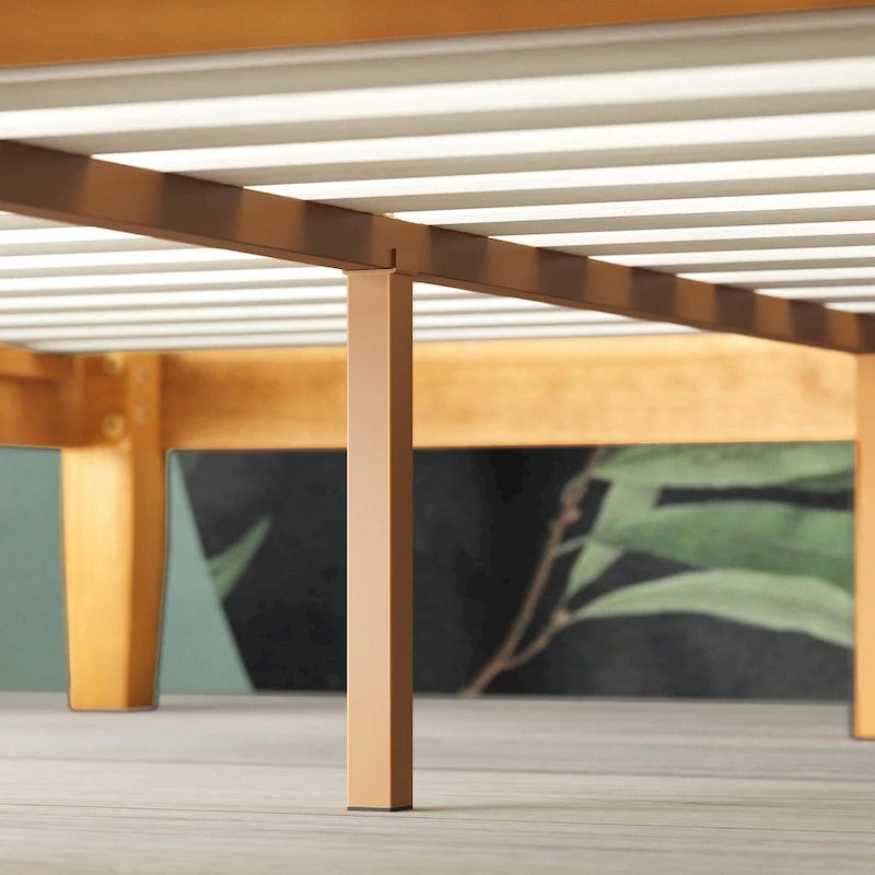 Minimalist Country Style Pine Wood Platform Bed