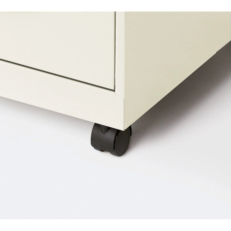 18 2 Drawer Mobile Vertical File Cabinet, Pearl White