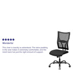 Fauteuil de bureau ergonomique pivotant pour personnes fortes, dossier en maille, supporte jusqu'à 180 kg