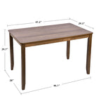 Table de salle à manger en bois massif de 47 po de longueur (chaises non comprises)
