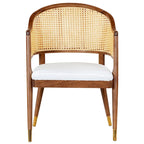 Chaise de salle à manger en rotin - 23,4 L x 22,8 P x 33,6 H - 23 L x 23 P x 34 H