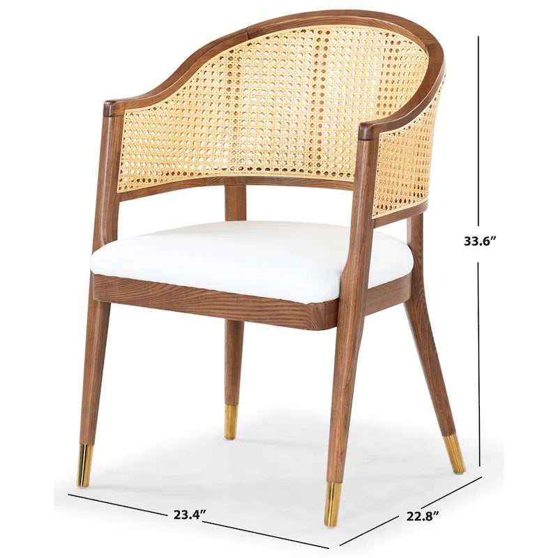 Rattan Dining Chair - 23.4 W x 22.8 L x 33.6 H - 23W x 23D x 34H