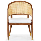 Chaise de salle à manger en rotin - 23,4 L x 22,8 P x 33,6 H - 23 L x 23 P x 34 H