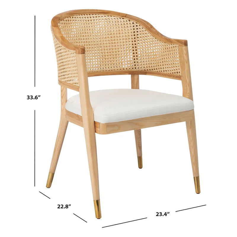 Rattan Dining Chair - 23.4 W x 22.8 L x 33.6 H - 23W x 23D x 34H
