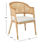 Chaise de salle à manger en rotin - 23,4 L x 22,8 P x 33,6 H - 23 L x 23 P x 34 H