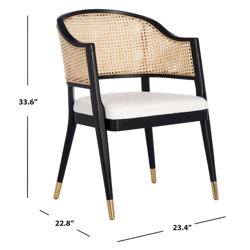 Rattan Dining Chair - 23.4 W x 22.8 L x 33.6 H - 23W x 23D x 34H