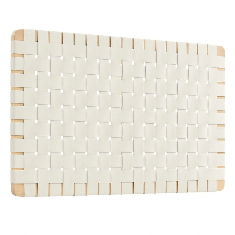 Wall-mounted double/standard double/large/extra-large vegan leather woven headboard