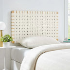 Sparta Wall-Mount Twin/Full/Queen/King Vegan Leather Weave Headboard