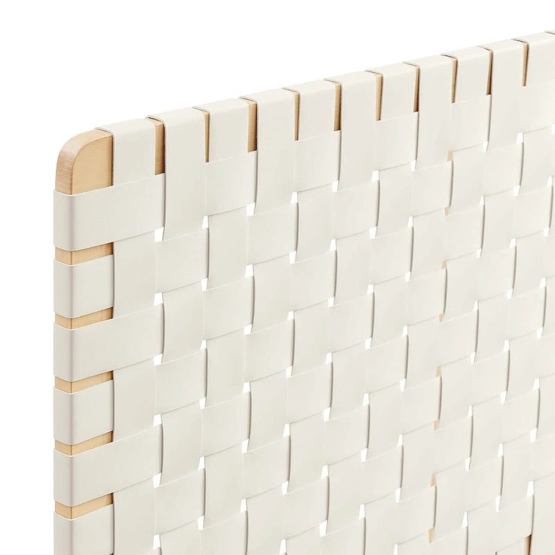 Wall-mounted double/standard double/large/extra-large vegan leather woven headboard
