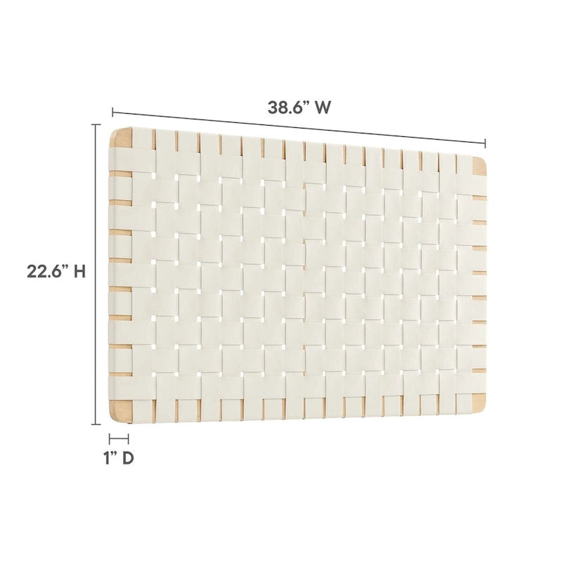 Wall-mounted double/standard double/large/extra-large vegan leather woven headboard
