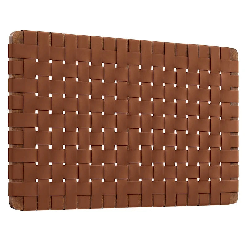 Wall-mounted double/standard double/large/extra-large vegan leather woven headboard