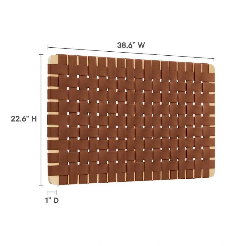 Wall-mounted double/standard double/large/extra-large vegan leather woven headboard