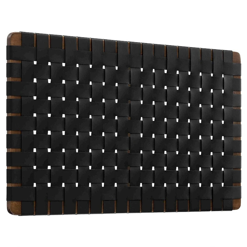 Wall-mounted double/standard double/large/extra-large vegan leather woven headboard