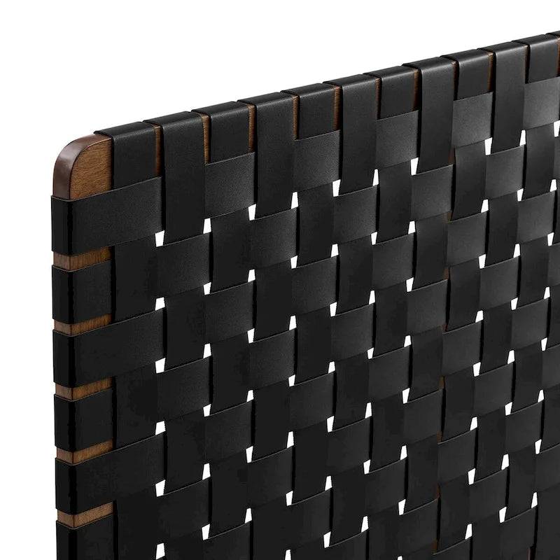 Wall-mounted double/standard double/large/extra-large vegan leather woven headboard