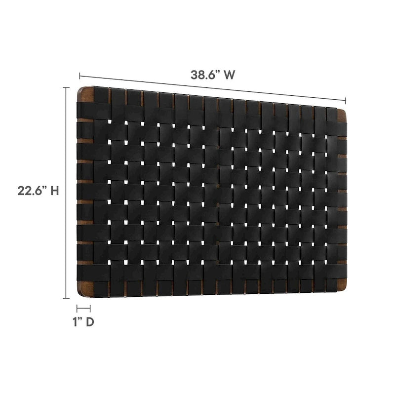 Wall-mounted double/standard double/large/extra-large vegan leather woven headboard