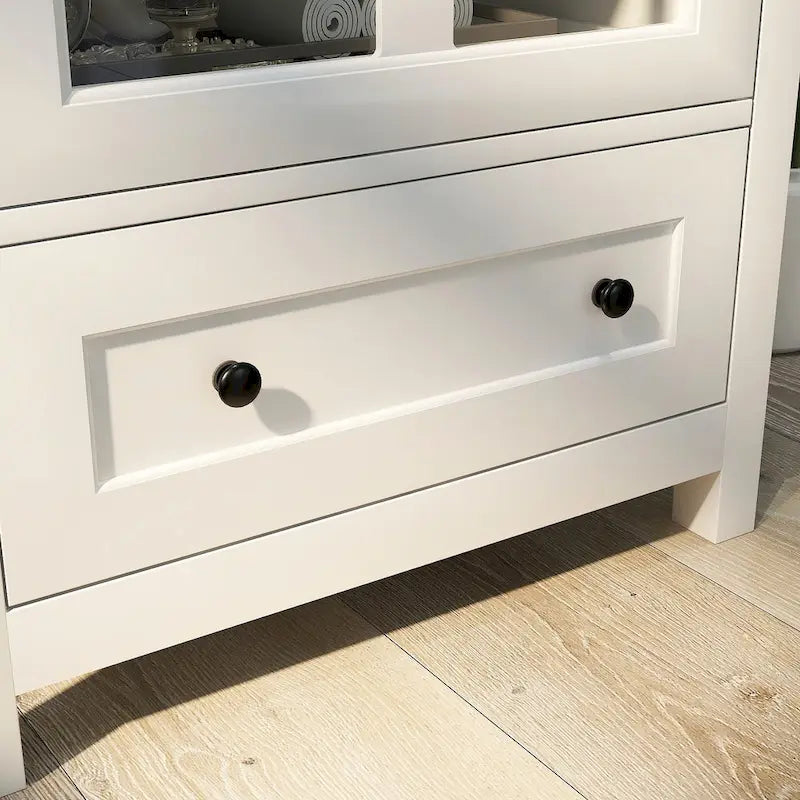 Buffet Storage Cabinet with Double Glass Doors