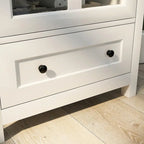 Meuble de rangement buffet avec double portes vitrées