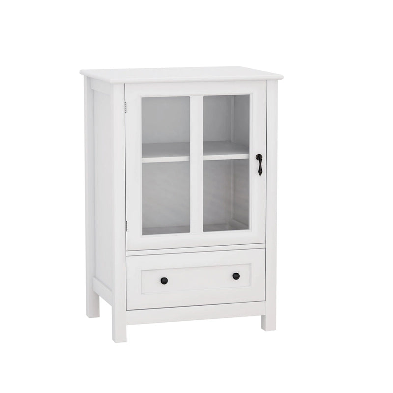 Buffet Storage Cabinet with Double Glass Doors