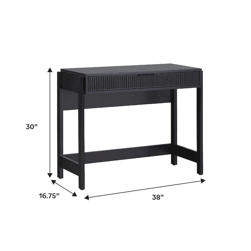 Reeded Writing Desk with Drawer