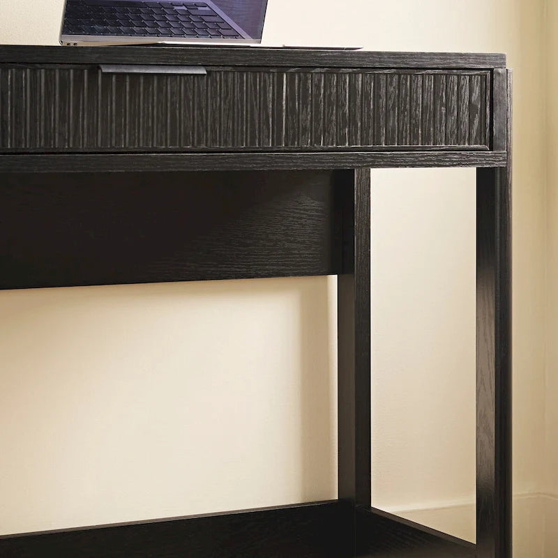 Reeded Writing Desk with Drawer