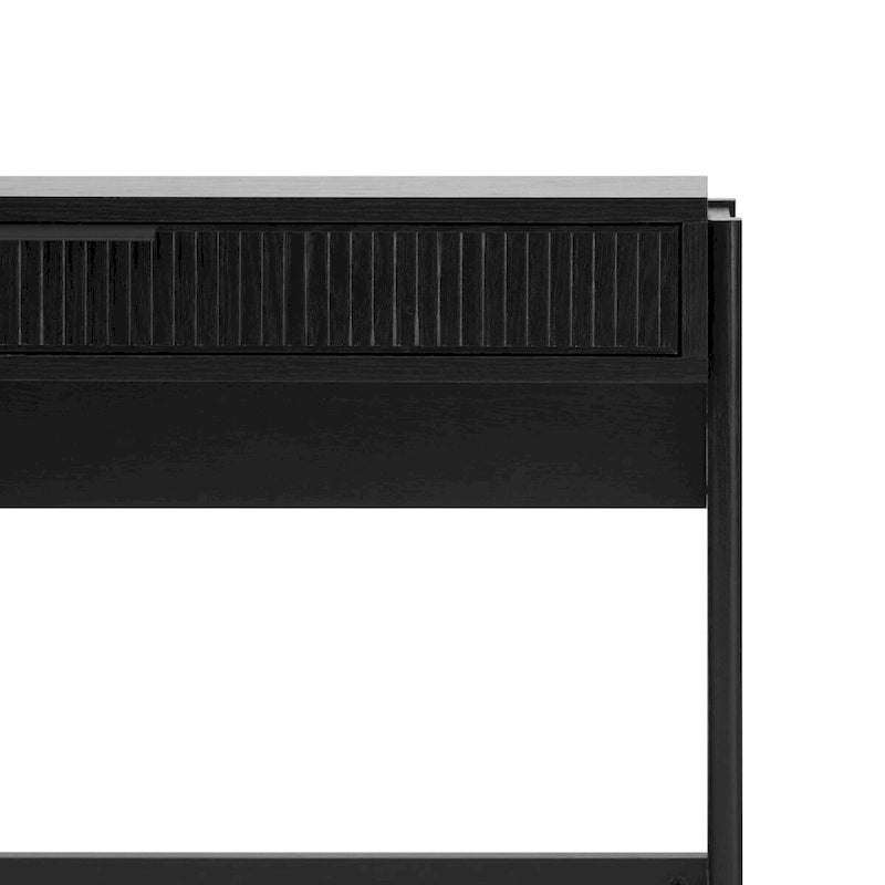 Reeded Writing Desk with Drawer