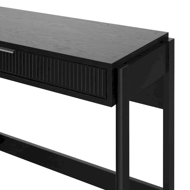 Reeded Writing Desk with Drawer